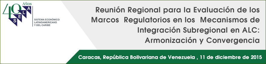 Reunión Regional sobre marcos regulatorios en los mecanismos de integración subregional en América Latina y el Caribe: Armonización y convergencia