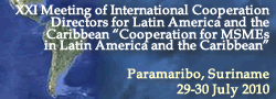 XXI Meeting of Cooperation Directors for Latin America and the Caribbean “Cooperation for Micro, Small and Medium-Sized Enterprises in Latin America and the Caribbean”