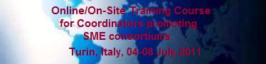 Online/On-Site Training Course for Coordinators promoting SME consortiums